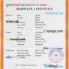 editable template, Oman marriage certificate PSD template, completely editable