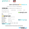 editable template, Panama birth certificate Word and PDF template, completely editable
