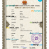 editable template, Papua New Guinea birth certificate PSD template, completely editable