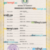 editable template, Paraguay marriage certificate PSD template, completely editable
