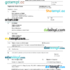 editable template, Poland vital record birth certificate Word and PDF template, completely editable