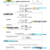 editable template, Portugal birth certificate Word and PDF template, completely editable