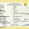 editable template, Portugal vital record birth certificate PSD template, fully editable