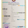 editable template, Qatar birth certificate PSD template, completely editable
