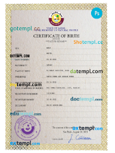 editable template, Qatar birth certificate PSD template, completely editable