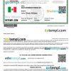 editable template, Mexico Registro de Poblacion de Mexico (CURP number) PSD template, version 2
