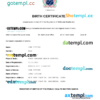 editable template, Samoa vital record birth certificate Word and PDF template, completely editable