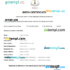 editable template, Equatorial Guinea birth certificate Word and PDF template, completely editable