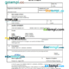 editable template, Eritrea vital record birth certificate Word and PDF template, completely editable