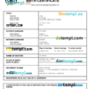 editable template, Gabon vital record birth certificate Word and PDF template, completely editable