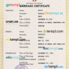 editable template, Serbia marriage certificate PSD template, fully editable