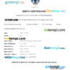 editable template, Seychelles vital record birth certificate Word and PDF template, completely editable