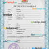 editable template, Singapore marriage certificate PSD template, completely editable