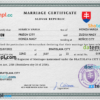 editable template, Slovakia marriage certificate PSD template, fully editable