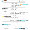 editable template, Spain birth certificate Word and PDF template, completely editable