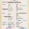 editable template, Thailand marriage certificate PSD template, completely editable