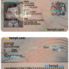 editable template, United Kingdom residence permit PSD template