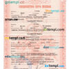 editable template, Ukraine marriage certificate PSD template, with fonts