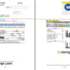 editable template, USA California Palo Alto utility bill, Word and PDF template, 2 pages