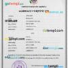 editable template, United States of America marriage certificate PSD template, completely editable