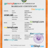 editable template, Uzbekistan marriage certificate PSD template, completely editable