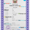 editable template, Yemen marriage certificate PSD template, completely editable
