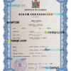 editable template, Zambia vital record birth certificate PSD template