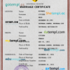 editable template, # iconic token universal marriage certificate PSD template, completely editable