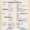 editable template, # refined universal marriage certificate PSD template, completely editable