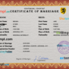 editable template, # sentiment universal marriage certificate PSD template, fully editable