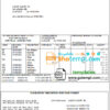 editable template, USA Louisiana St. John the Baptist Parish water bill in Word and PDF format