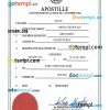 editable template, Belize birth certificate, Apostille PSD template, completely editable, version 2