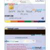 editable template, Bulgaria ProCredit bank visa credit card PSD template, completely editable