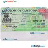 editable template, CAMBODIA visa PSD template, fully editable