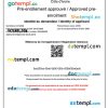 editable template, COTE D’IVOIRE e-visa PSD template, with fonts