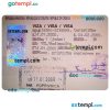 editable template, CROATIA visa PSD template, completely editable, with fonts