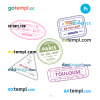 FREE editable template, France travel stamp collection template of 5 PSD designs, with fonts