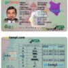 KENYA driver license PSD template