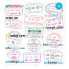 FREE editable template, Moscow Manila Tokyo travel stamp collection template of 13 PSD designs, with fonts