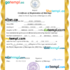 editable template, Palau marriage certificate Word and PDF template, completely editable