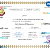 editable template, Qatar marriage certificate Word and PDF template, fully editable