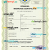 editable template, Romania marriage certificate Word and PDF template, completely editable