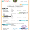 editable template, Saint Lucia marriage certificate Word and PDF template, completely editable