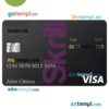 FREE editable template, Skrill Visa Debit card template in PSD format, completely editable