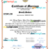 editable template, South Sudan marriage certificate Word and PDF template, completely editable