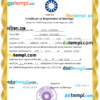 editable template, Taiwan marriage certificate Word and PDF template, completely editable