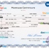 editable template, Timor-Leste marriage certificate Word and PDF template, completely editable
