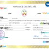 editable template, Togo marriage certificate Word and PDF template, fully editable