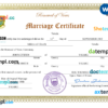 editable template, Tuvalu marriage certificate Word and PDF template, completely editable