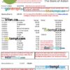 FREE editable template, United Kingdom The Bank of Aston bank statement template in Excel and PDF format
